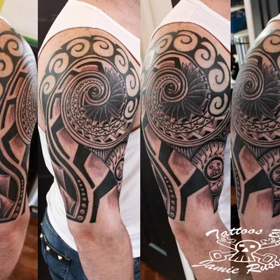 Polynesian freehand tattoo