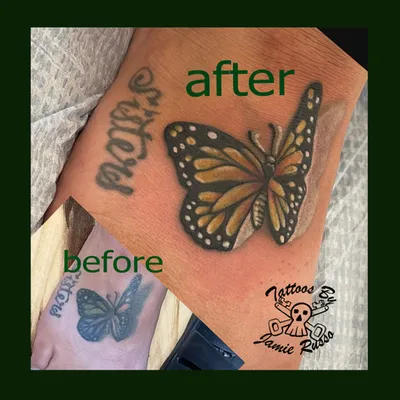 Cover-up tattoo by Jamie Russo