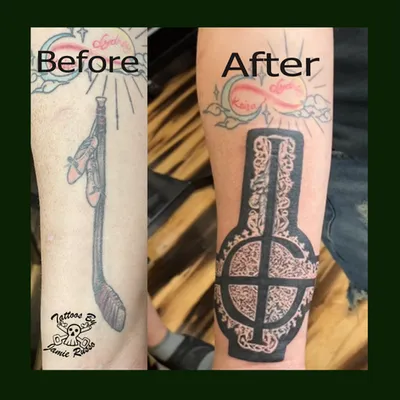 Cover-up tattoo by Jamie Russo
