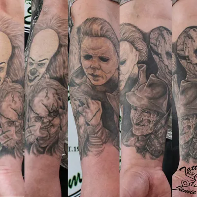 Horror story tattoo, healed