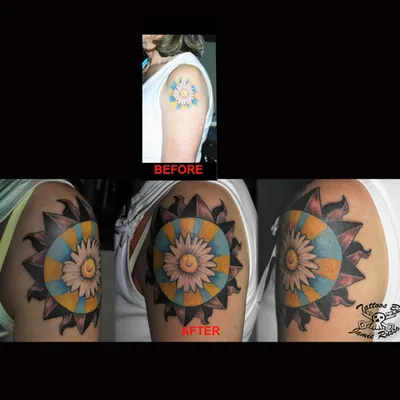 Solar cover-up tattoo